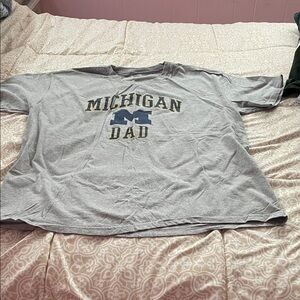 University of Michigan Gray and Blue Dad Tee